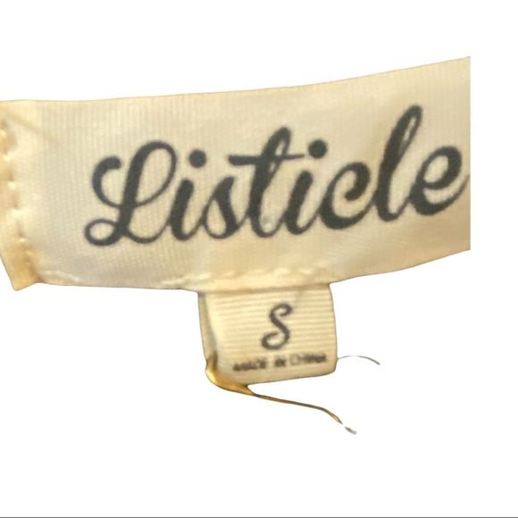 NWT LISTICLE wool/acrylic blend chunky knit long sleeve oversized sweater small - Picture 3 of 8